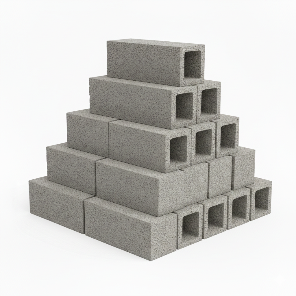 Grey Cement Hollow Blocks