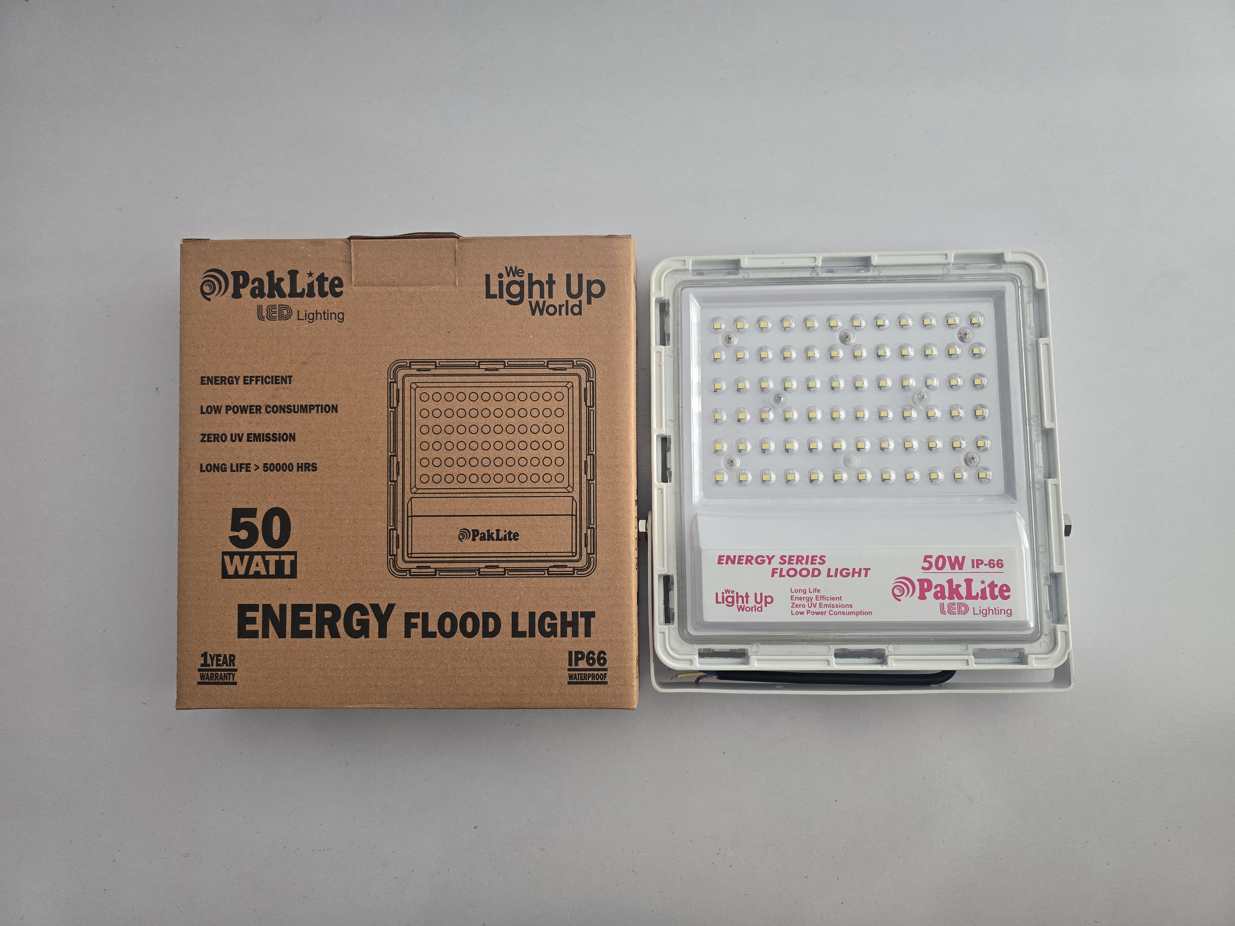 PAKLITE LED SMD FLOOD  LIGHT 50W WHITE ENERGY SERIES
