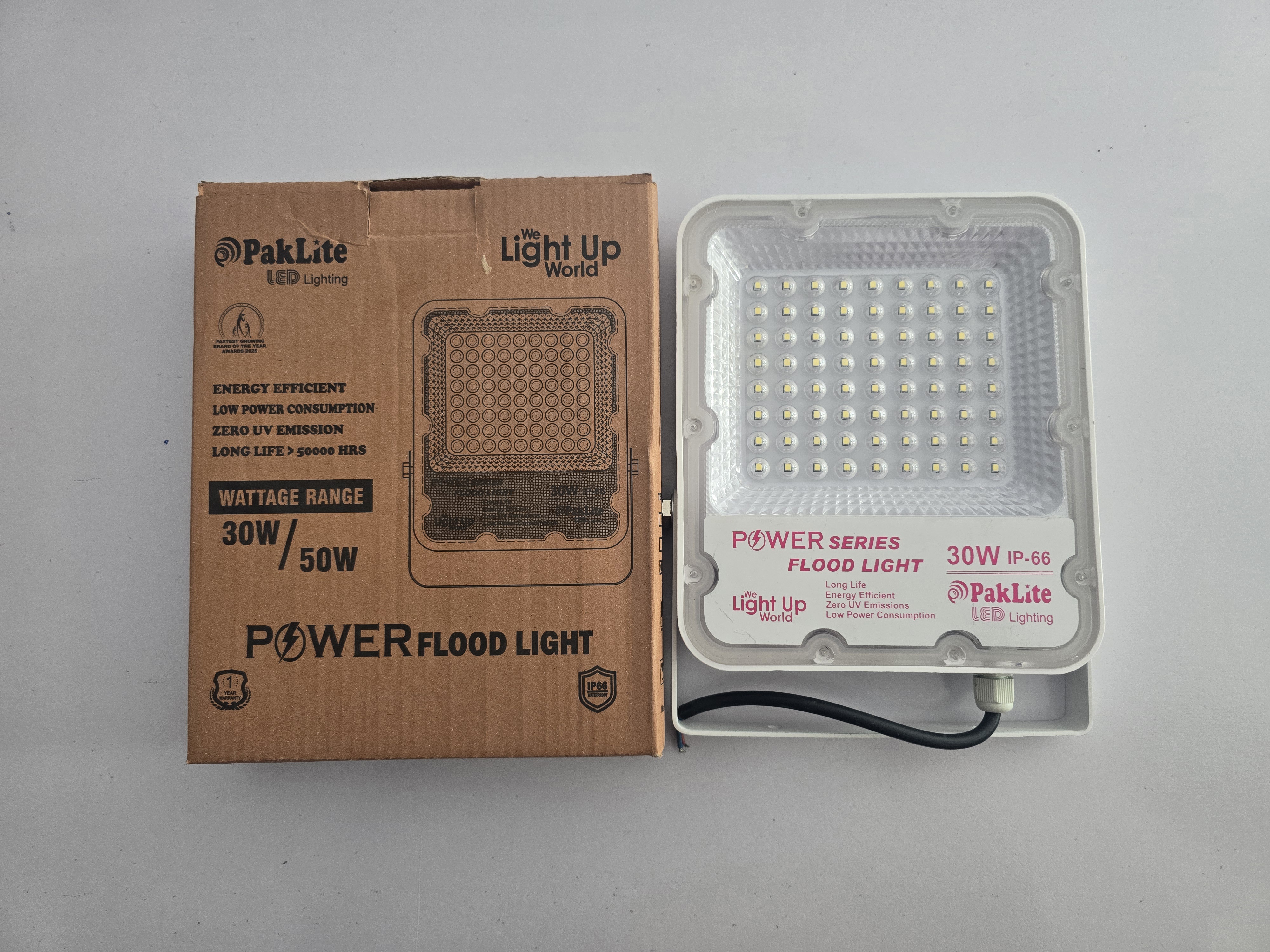 PAKLITE LED POWER SERIES FLOOD LIGHT 30W WHITE (6500K)